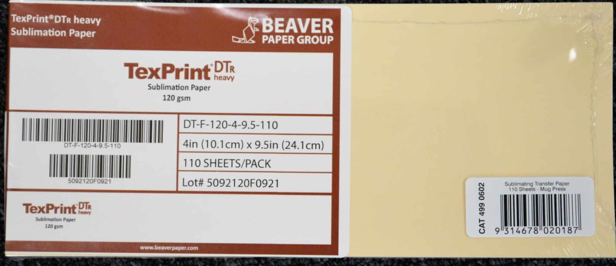 TexPrint DT Heavy (TexPrint-R) Sublimation Paper (110 Sheets)